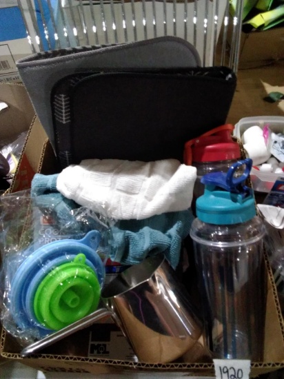 BL-Kitchen Items-Towels, Silicon Funnels, Water Bottles