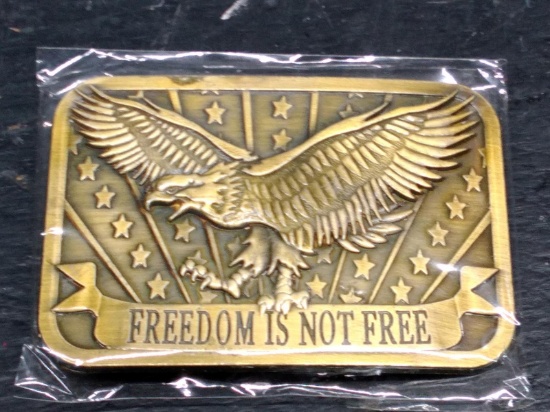 Metal/Brass Belt Buckle-Freedom is not Free