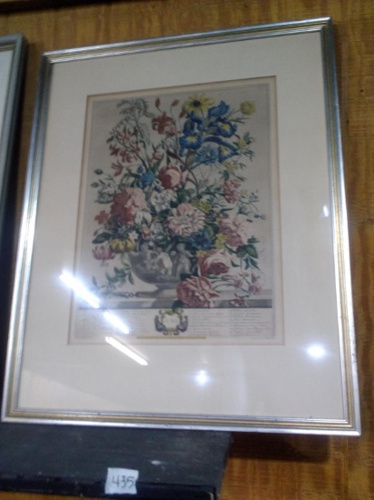 Framed and Matted Floral Birthday/Anniversary Print-June