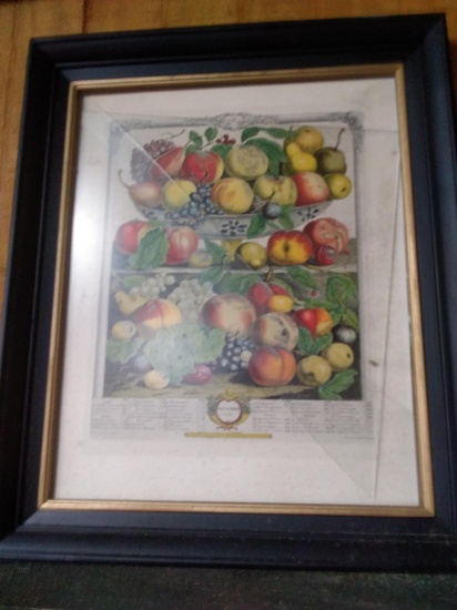 Framed Anniversary Fruit Print-September