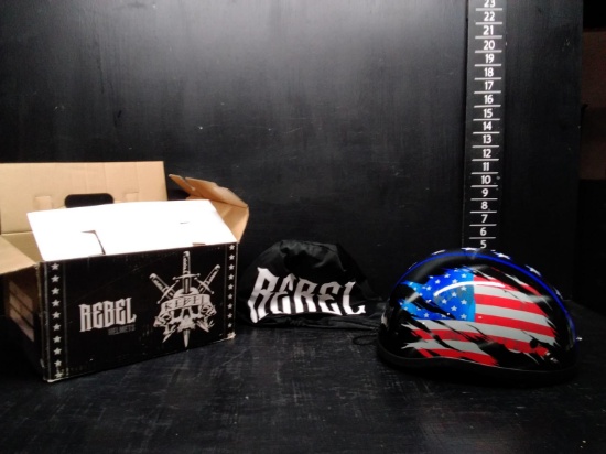 Rebel Stars and Stripes Motorcycle Helmet-NEW