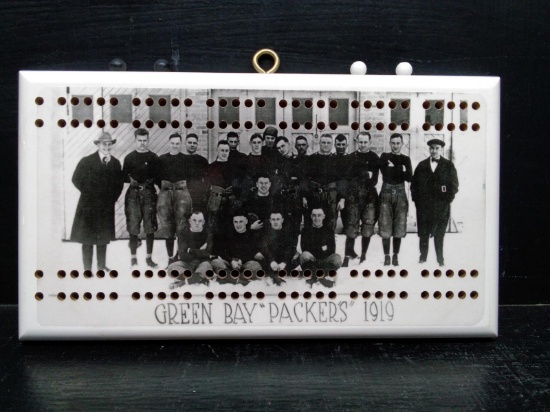 Green Bay Packers 1919 Custom Cribbage Game/Wall Display