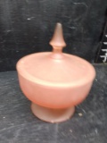 Vintage Pink Satin Candy Dish