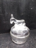 Vintage Glass Storage Jar with Mule