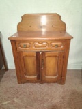 Antique Yellow Pine Single Drawer Cabinet