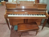 Vintage Baldwin Console Piano / Stool