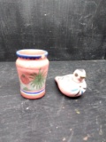 South Western Style Pottery-Vase and Bird
