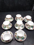 16 pcs Oriental Style Cups and Saucers