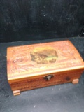 Intricately Carved Wooden Dresser Box