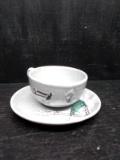 Hand painted Italian Pottery Cup and Saucer