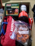 BL-Coleman Pump, First Aid Kit, Weedeater Spools, Lantern