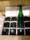 BL-Collection 12 Green Wine Bottles for Garden Decor