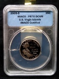 Coin-ANACS Certified PR70 DCAM-US Virgin Islands