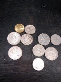 Collection 10 Various  Foreign Coins