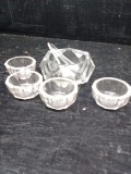 Vintage 8 pc Set Master Salts, Individual Salts and Spoons