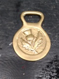 Vintage Scots Thistle Horse Brass Bottle Opener