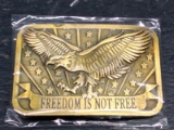 Metal/Brass Belt Buckle-Freedom is not Free