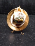 Vintage Porcelain Cup and Saucer on Stand