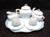 Vintage 8 pc Victorian Child's Tea Set for Two