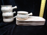 Temp-tations Presentable Ovenware-Polka Dot-8 pcs Soup and Sandwich Plates