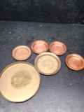 Collection 6 Brass and Copper Trays