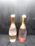 Pair Vintage Jim Beam Pin Bottles