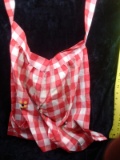 Vintage Apron-Red Large Gingham Check
