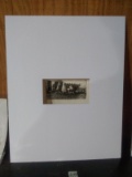 Matted Pen and Ink-Dog Barks At Winter 1983  signed