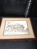 Framed & Matted Pen & Ink -The Benvenue House signed Jerry Miller