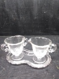 Cambridge Sugar and Creamer with Underplate