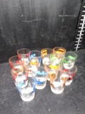 Collection 16 Vintage Automobile Theme Barware High Balls
