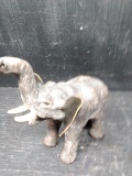 Elephant Home Decor-Carved Wood Leather Ears