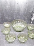 MCM Avocado Green Salad Bowl Set