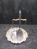 Silver Plated and Frosted Nut Dish