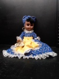 Vintage Rubber Doll-The Gambina -Blue Dress with Tag