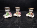 Collection 3 Hand painted Capodimonte Style Candlesticks