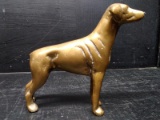 Solid Brass Dog Figure-Hound