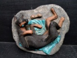 Resin Doberman Pinscher Figure-Play Time