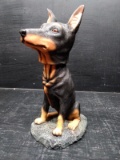 Resin Doberman Pinscher Figure-Sitting Bobblehead