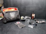 Harley Davidson Canvas Accessory Bag with Some Accessories