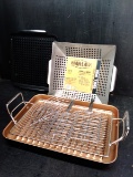 Collection Assorted Grilling Trays, Baskets-ALL NEW