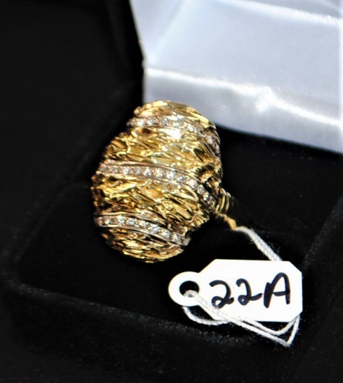 LADIES CUSTOM-MADE 14K DIAMOND FASHION RING