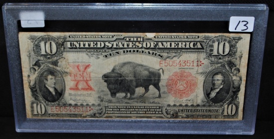 "RARE" $10 "BISON" U.S. NOTE SERIES 1923 LARGE