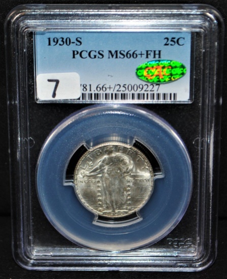 "RARE" 1930-S STANDING LIBERTY - PCGS MS66FH "CAC"