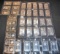 COLLECTION OF 36 VARIOUS 1 OZ 999 SILVER INGOTS