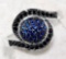 1CT BLUE SAPPHIRE STERLING RING