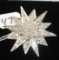 LADIES 1.53CTTW DIAMOND 14K GOLD STAR BROOCH