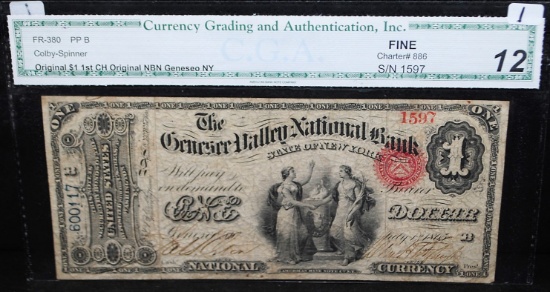 ORIGINAL $1 1ST CH ORIGINAL NBN GENESEO NY NOTE