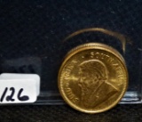 1982 1/4 OZ FINE GOLD KRUGERRAND FROM SAFE DEPOSIT