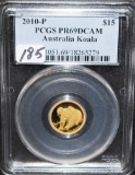 2010-P 1/10 9999 GOLD AUSTRALIA KOALA PCGS PR69DCM